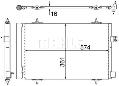 AC938001S MAHLE Конденсатор, кондиционер