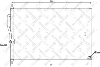1045220SX STELLOX Конденсатор, кондиционер