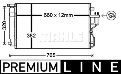 AC770000P MAHLE Конденсатор, кондиционер