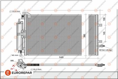 1610158880 EUROREPAR Конденсатор, кондиционер