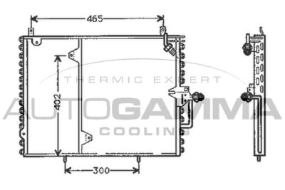 105009 AUTOGAMMA Конденсатор, кондиционер