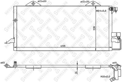 1045300SX STELLOX Конденсатор, кондиционер