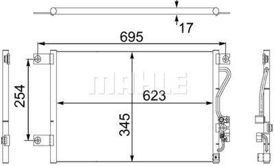 AC483000S MAHLE Конденсатор, кондиционер