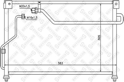 1045356SX STELLOX Конденсатор, кондиционер