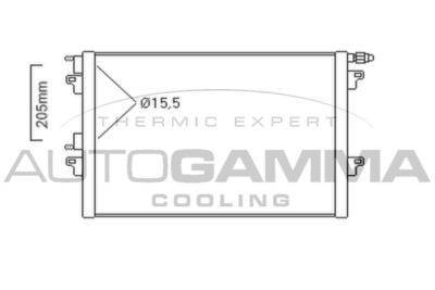 104830 AUTOGAMMA Конденсатор, кондиционер