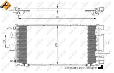 35436 NRF Конденсатор, кондиционер