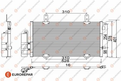 1625946980 EUROREPAR Конденсатор, кондиционер