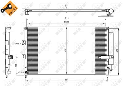 35865 NRF Конденсатор, кондиционер