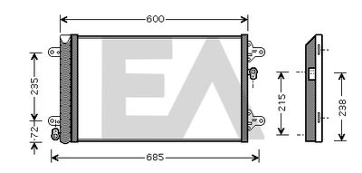 30C77031 EACLIMA Конденсатор, кондиционер