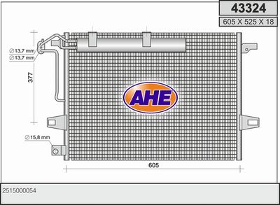 43324 AHE Конденсатор, кондиционер