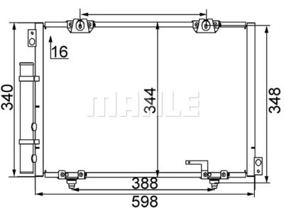 AC260000S MAHLE Конденсатор, кондиционер