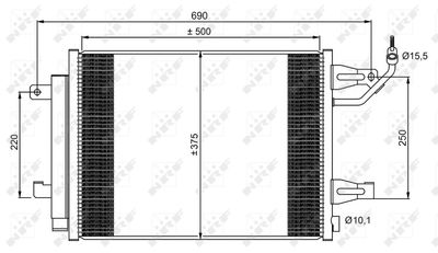 350073 NRF Конденсатор, кондиционер