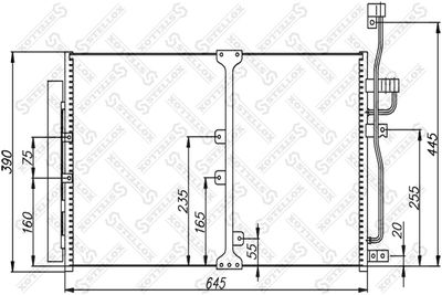 1045608SX STELLOX Конденсатор, кондиционер