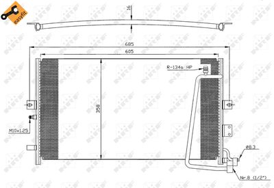 35269 NRF Конденсатор, кондиционер