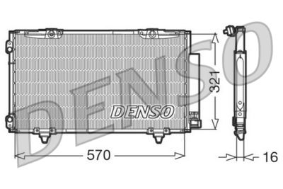 DCN50011 DENSO Конденсатор, кондиционер