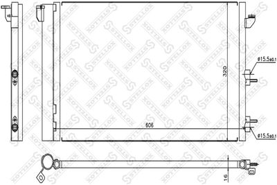 1045087SX STELLOX Конденсатор, кондиционер