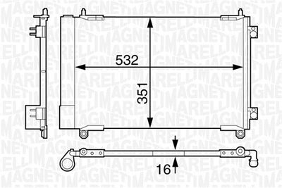 350203613000 MAGNETI MARELLI Конденсатор, кондиционер