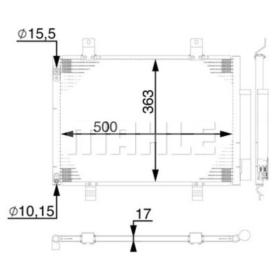 AC77000S MAHLE Конденсатор, кондиционер