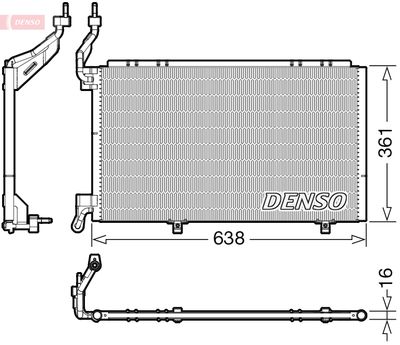 DCN10039 DENSO Конденсатор, кондиционер