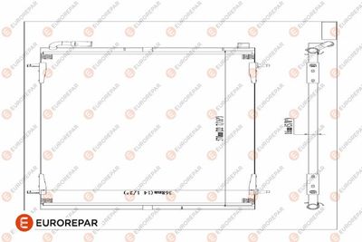 1610161180 EUROREPAR Конденсатор, кондиционер