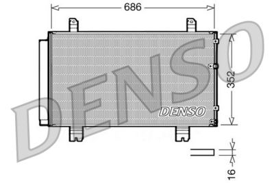 DCN51002 DENSO Конденсатор, кондиционер