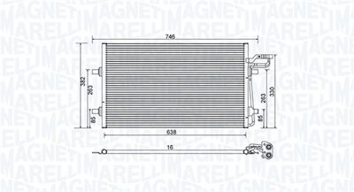 350203934000 MAGNETI MARELLI Конденсатор, кондиционер