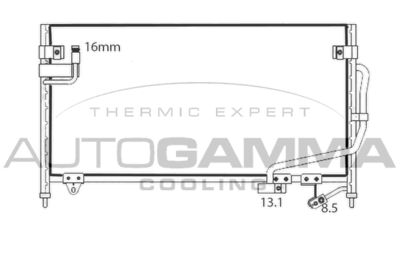 102671 AUTOGAMMA Конденсатор, кондиционер