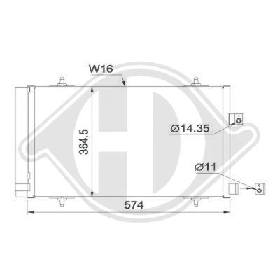 DCC1598 DIEDERICHS Конденсатор, кондиционер