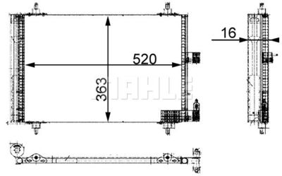 AC350000S MAHLE Конденсатор, кондиционер