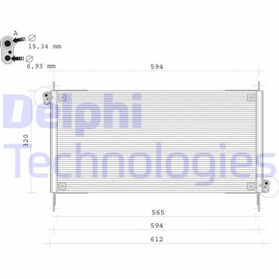 TSP0225109 DELPHI Конденсатор, кондиционер