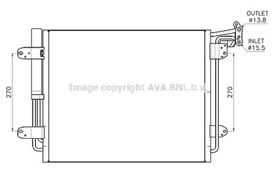 VN5441D AVA QUALITY COOLING Конденсатор, кондиционер