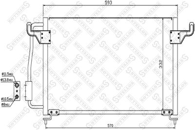 1045046SX STELLOX Конденсатор, кондиционер