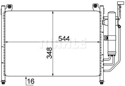 AC608000S MAHLE Конденсатор, кондиционер