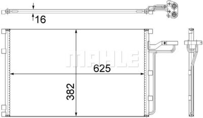 AC551001S MAHLE Конденсатор, кондиционер