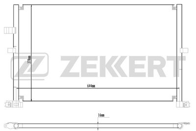 MK3177 ZEKKERT Конденсатор, кондиционер