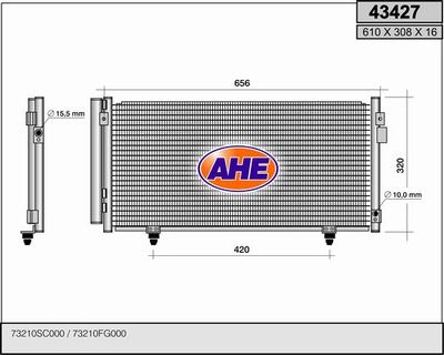 43427 AHE Конденсатор, кондиционер