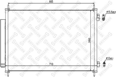 1045646SX STELLOX Конденсатор, кондиционер