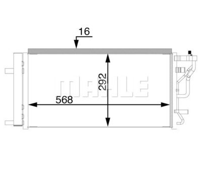 AC71000S MAHLE Конденсатор, кондиционер