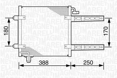 350203237000 MAGNETI MARELLI Конденсатор, кондиционер