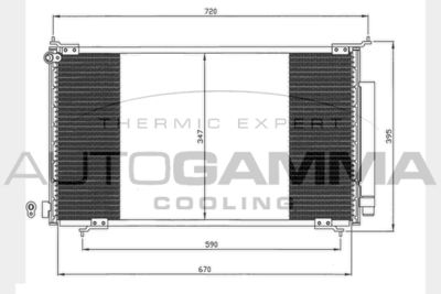 104755 AUTOGAMMA Конденсатор, кондиционер