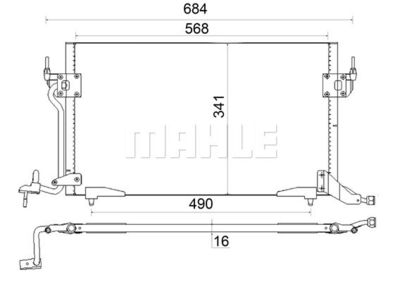 AC182001S MAHLE Конденсатор, кондиционер