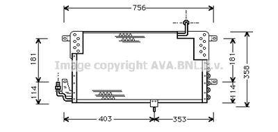 VN5139D AVA QUALITY COOLING Конденсатор, кондиционер