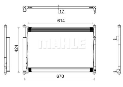 AC490000S MAHLE Конденсатор, кондиционер