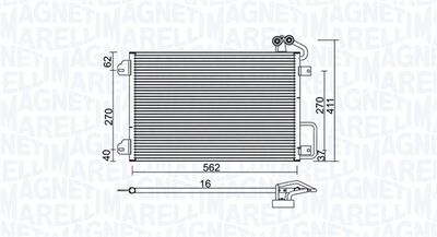 350203938000 MAGNETI MARELLI Конденсатор, кондиционер