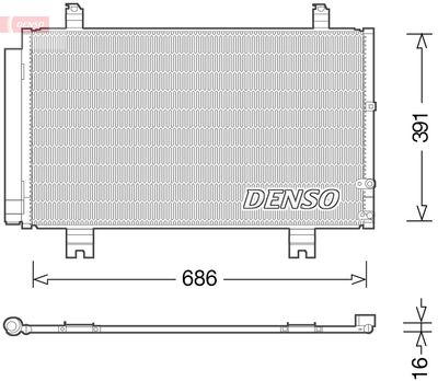 DCN51013 DENSO Конденсатор, кондиционер