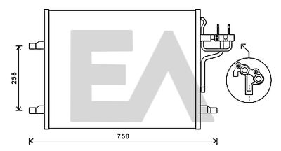 30C22050 EACLIMA Конденсатор, кондиционер