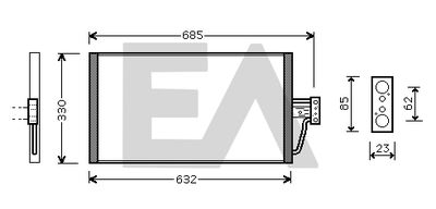 30C07032 EACLIMA Конденсатор, кондиционер