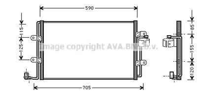 VN5176 AVA QUALITY COOLING Конденсатор, кондиционер