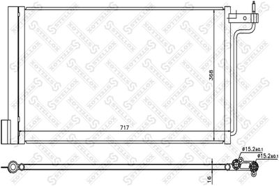 1045739SX STELLOX Конденсатор, кондиционер