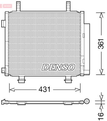 DCN47004 DENSO Конденсатор, кондиционер